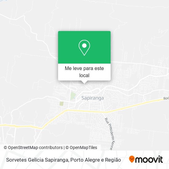 Sorvetes Gelícia Sapiranga mapa