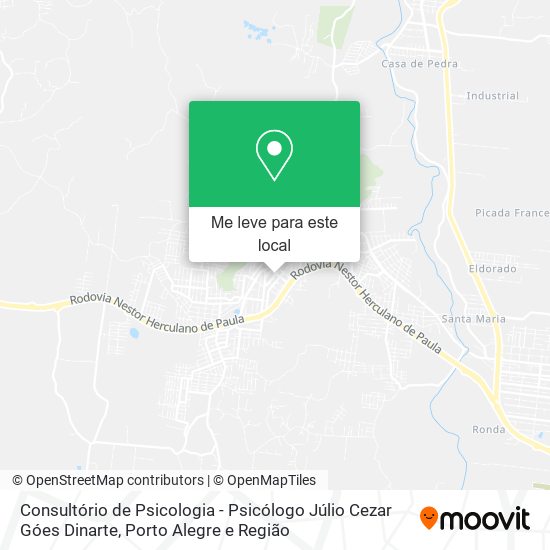 Consultório de Psicologia - Psicólogo Júlio Cezar Góes Dinarte mapa