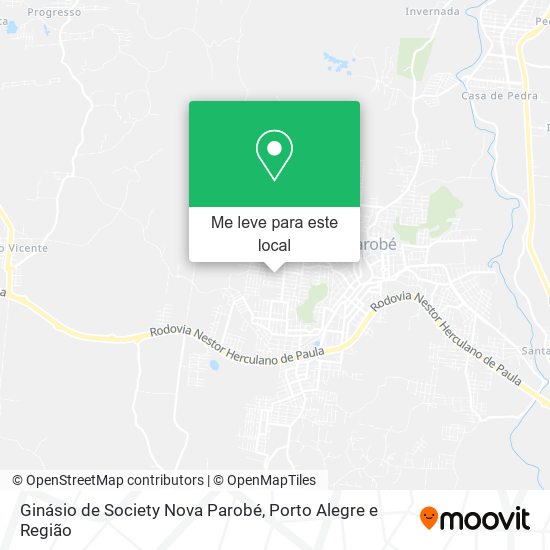 Ginásio de Society Nova Parobé mapa