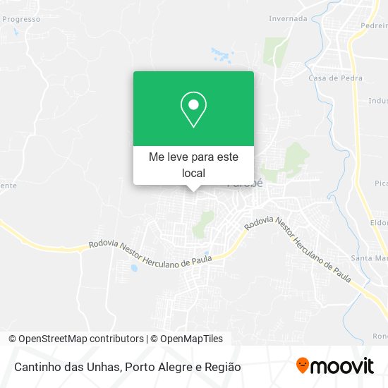 Cantinho das Unhas mapa