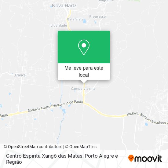 Centro Espirita Xangô das Matas mapa