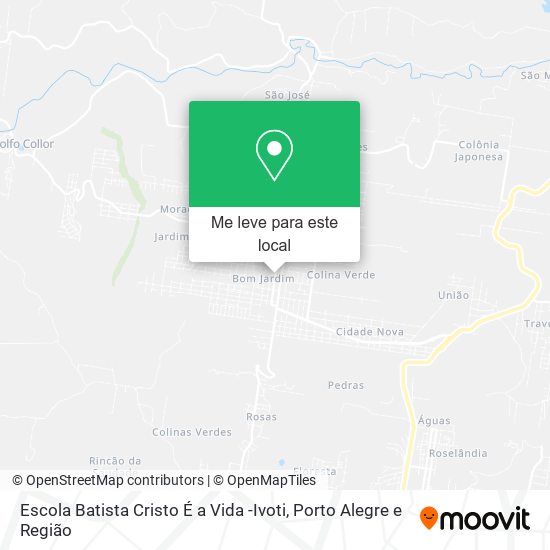 Escola Batista Cristo É a Vida -Ivoti mapa