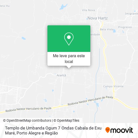 Templo de Umbanda Ogum 7 Ondas Cabala de Exu Maré mapa