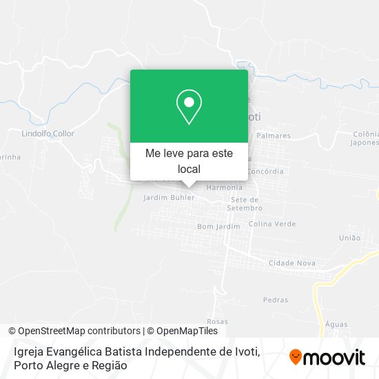 Igreja Evangélica Batista Independente de Ivoti mapa