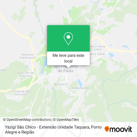 Yázigi São Chico - Extensão Unidade Taquara mapa