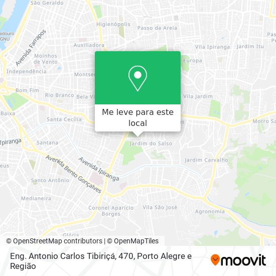 Eng. Antonio Carlos Tibiriçá, 470 mapa