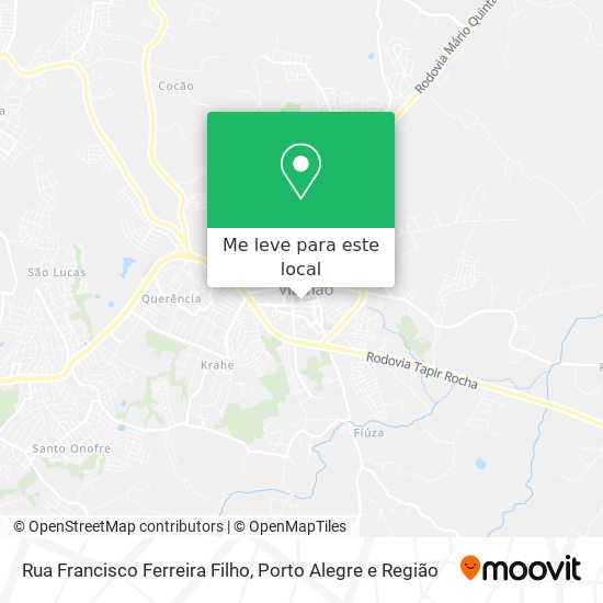 Rua Francisco Ferreira Filho mapa