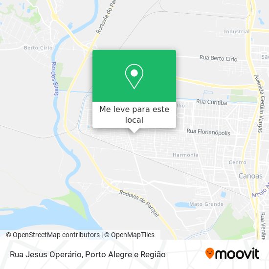 Rua Jesus Operário mapa