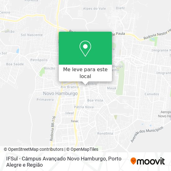 IFSul - Câmpus Avançado Novo Hamburgo mapa