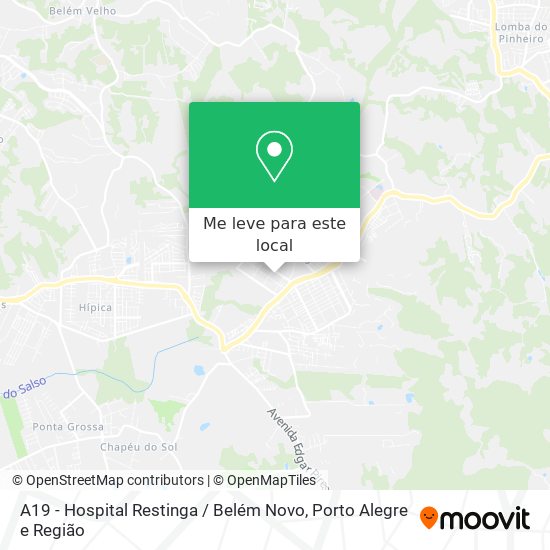 A19 - Hospital Restinga / Belém Novo mapa