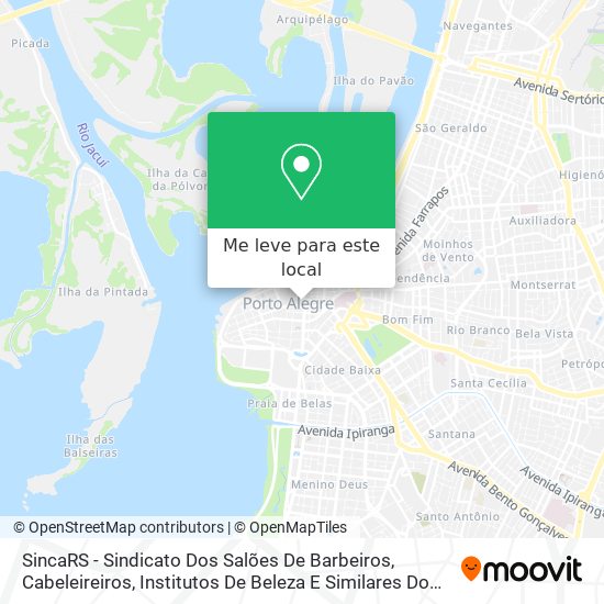 SincaRS - Sindicato Dos Salões De Barbeiros, Cabeleireiros, Institutos De Beleza E Similares Do Est mapa