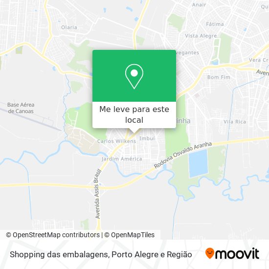 Shopping das embalagens mapa
