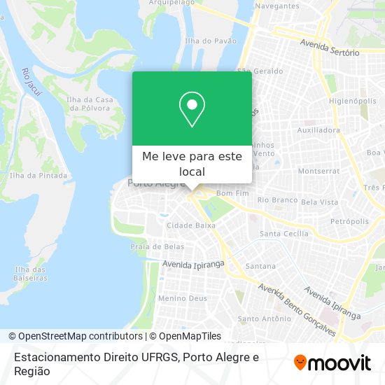Estacionamento Direito UFRGS mapa