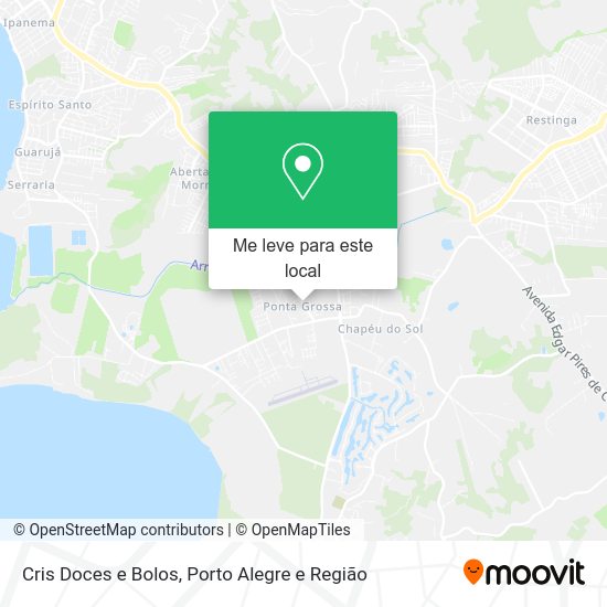 Cris Doces e Bolos mapa