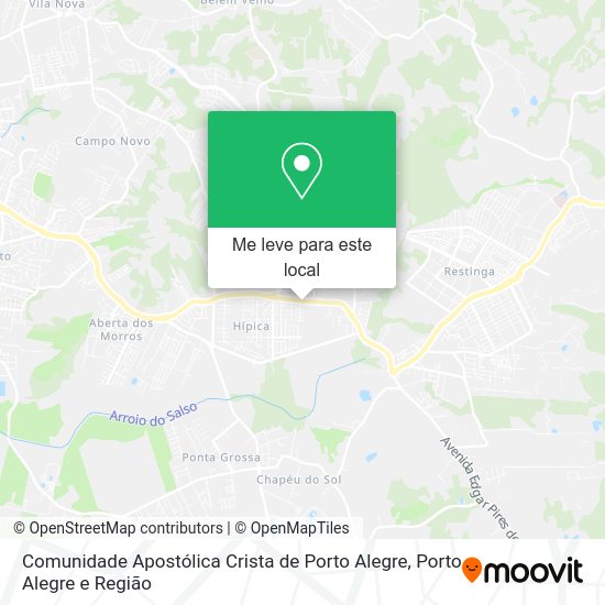 Comunidade Apostólica Crista de Porto Alegre mapa