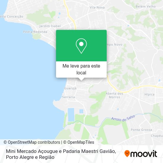 Mini Mercado Açougue e Padaria Maestri Gavião mapa