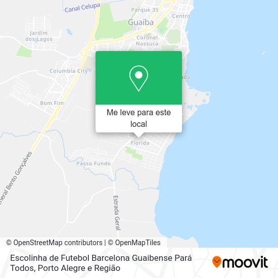 Escolinha de Futebol Barcelona Guaibense Pará Todos mapa