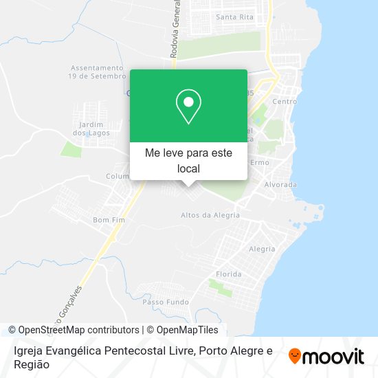 Igreja Evangélica Pentecostal Livre mapa