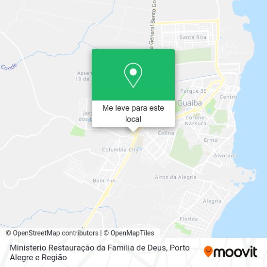 Ministerio Restauração da Familia de Deus mapa