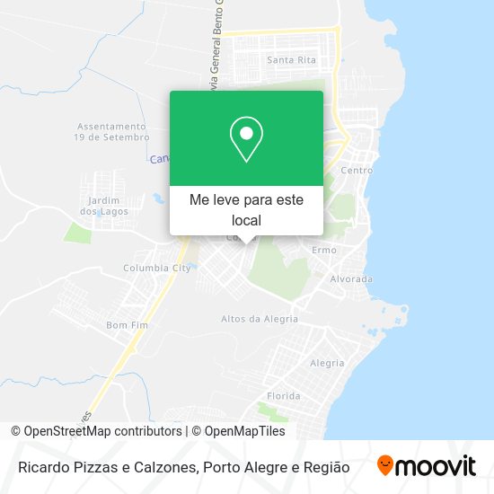 Ricardo Pizzas e Calzones mapa