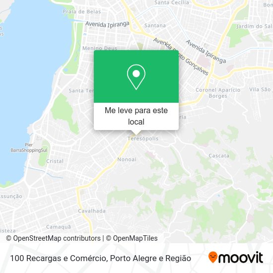 100 Recargas e Comércio mapa