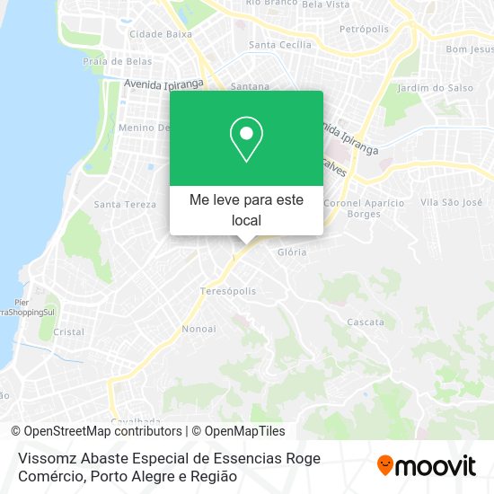 Vissomz Abaste Especial de Essencias Roge Comércio mapa