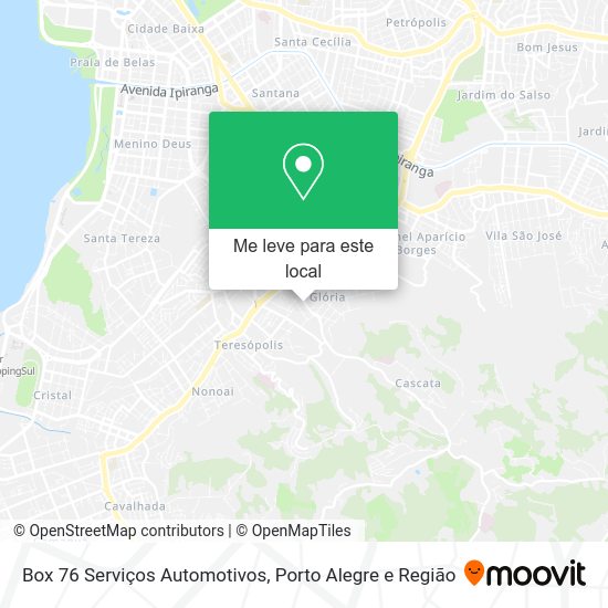 Box 76 Serviços Automotivos mapa