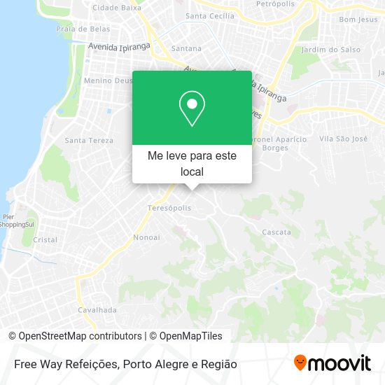 Free Way Refeições mapa