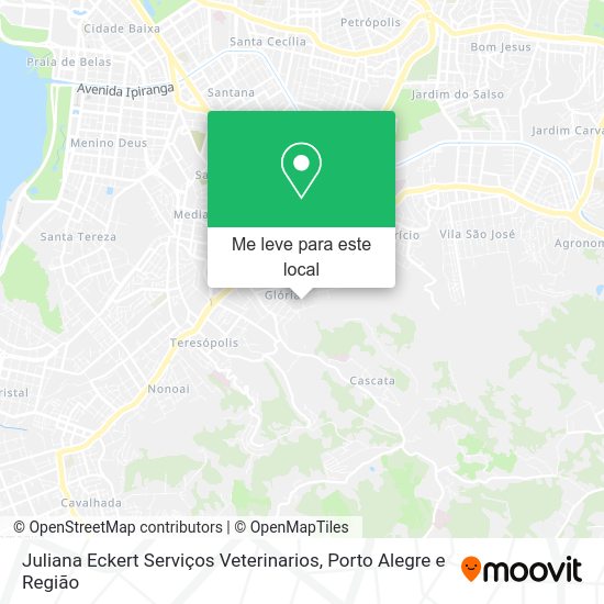 Juliana Eckert Serviços Veterinarios mapa