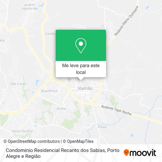 Condomínio Residencial Recanto dos Sabias mapa