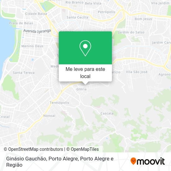 Ginásio Gauchão, Porto Alegre mapa