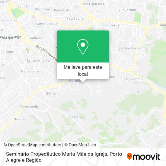 Seminário Propedêutico Maria Mãe da Igreja mapa