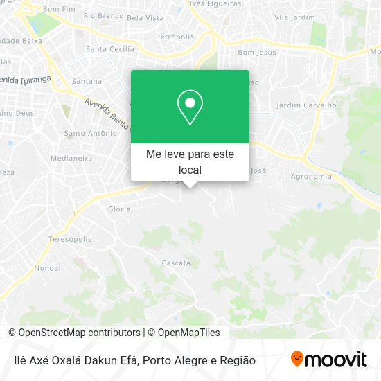 Ilê Axé Oxalá Dakun Efâ mapa