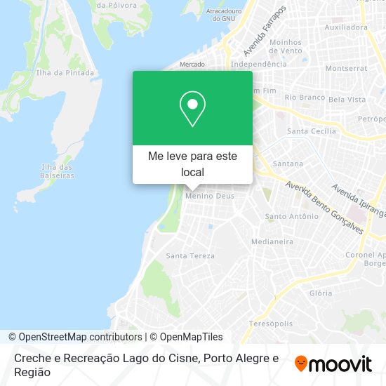 Creche e Recreação Lago do Cisne mapa