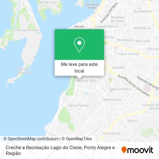 Creche e Recreação Lago do Cisne mapa