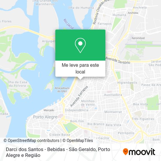 Darci dos Santos - Bebidas - São Geraldo mapa