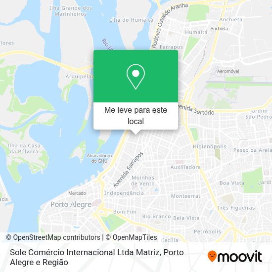 Sole Comércio Internacional Ltda Matriz mapa