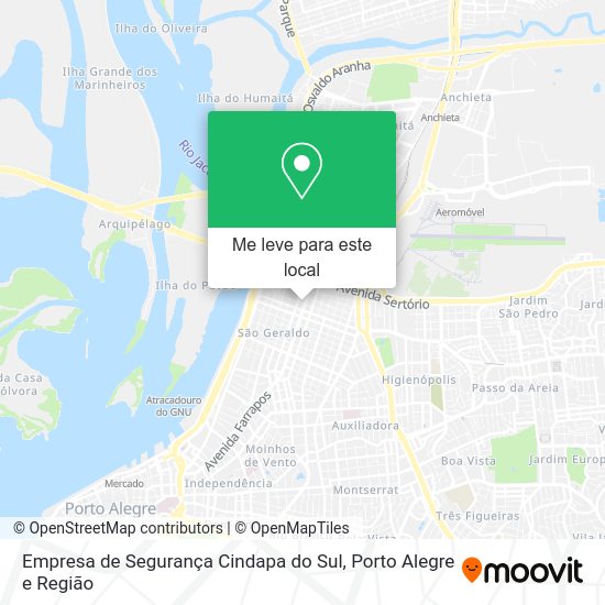 Empresa de Segurança Cindapa do Sul mapa