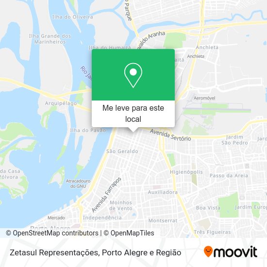 Zetasul Representações mapa