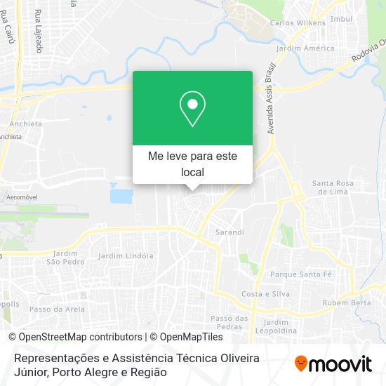 Representações e Assistência Técnica Oliveira Júnior mapa
