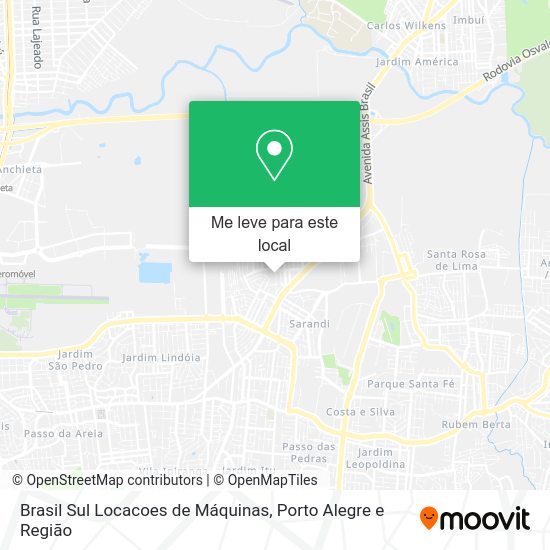 Brasil Sul Locacoes de Máquinas mapa