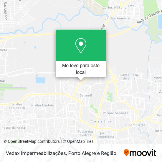 Vedax Impermeabilizações mapa