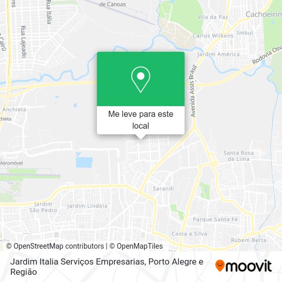 Jardim Italia Serviços Empresarias mapa