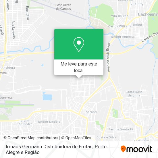 Irmãos Germann Distribuidora de Frutas mapa