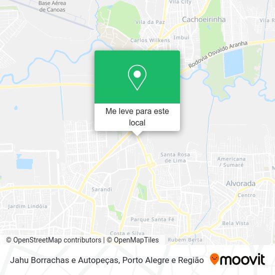 Jahu Borrachas e Autopeças mapa
