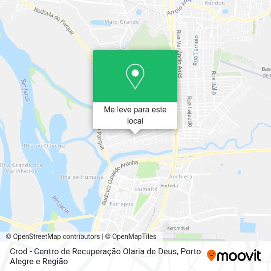 Crod - Centro de Recuperação Olaria de Deus mapa