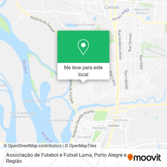 Associação de Futebol e Futsal Luma mapa