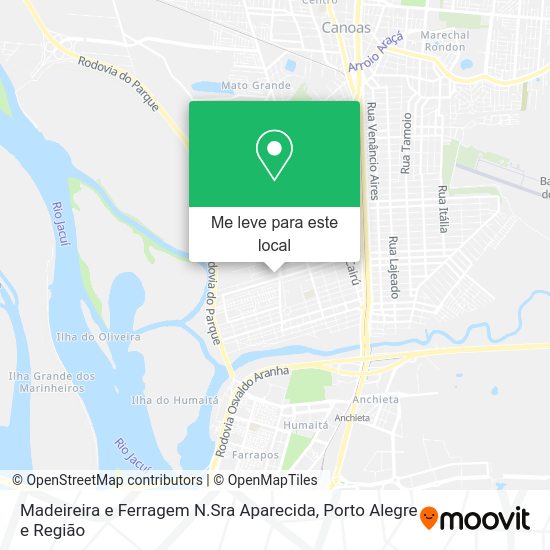 Madeireira e Ferragem N.Sra Aparecida mapa