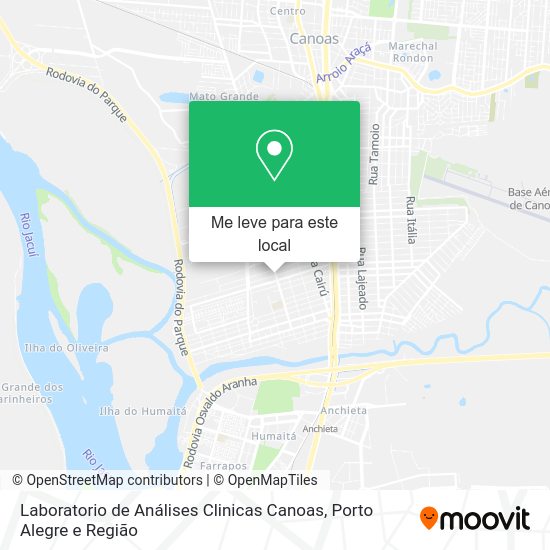 Laboratorio de Análises Clinicas Canoas mapa