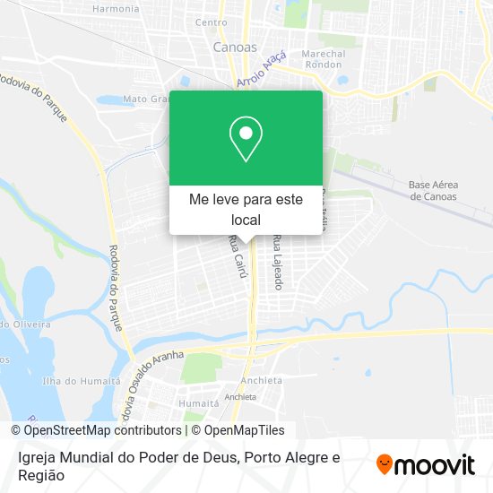 Igreja Mundial do Poder de Deus mapa